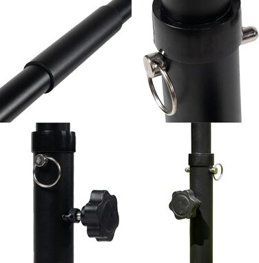 MATCHU Регульовані турніки для віджимань (паралелетки) - 75-103 см, сталь, чорний