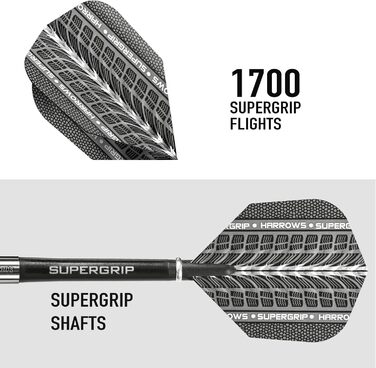 Дротики Harrows Supergrip 22 г, сталевий наконечник