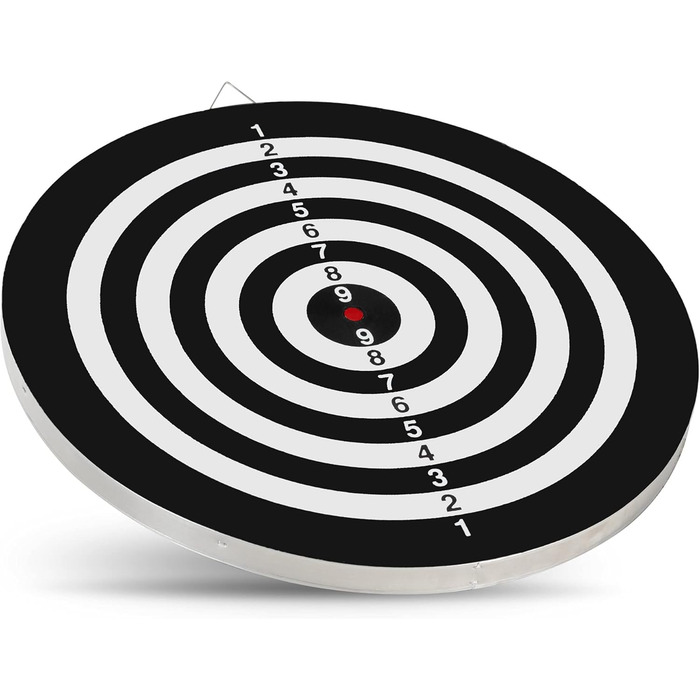 Stagecaptain DBP-1810 Bullseye паперова дартс-дошка з дротиками, двостороння, набір для початківців, 6 дротиків, 4 набори хвостовиків