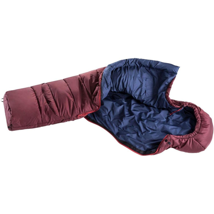 Дитячий спальник Deuter Starlight (марон-темно-синій) для кемпінгу та подорожей