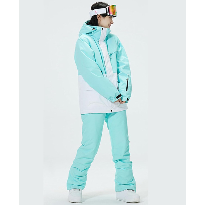Водонепроникний комплект лижного костюма Odische (Турквіс та Чорний, L)
