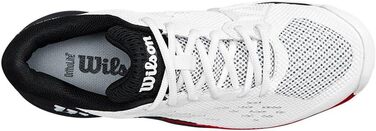 Тенісні кросівки Wilson Rush Pro Ace чоловічі білі/чорні/червоні, розмір 47 1/3 EU