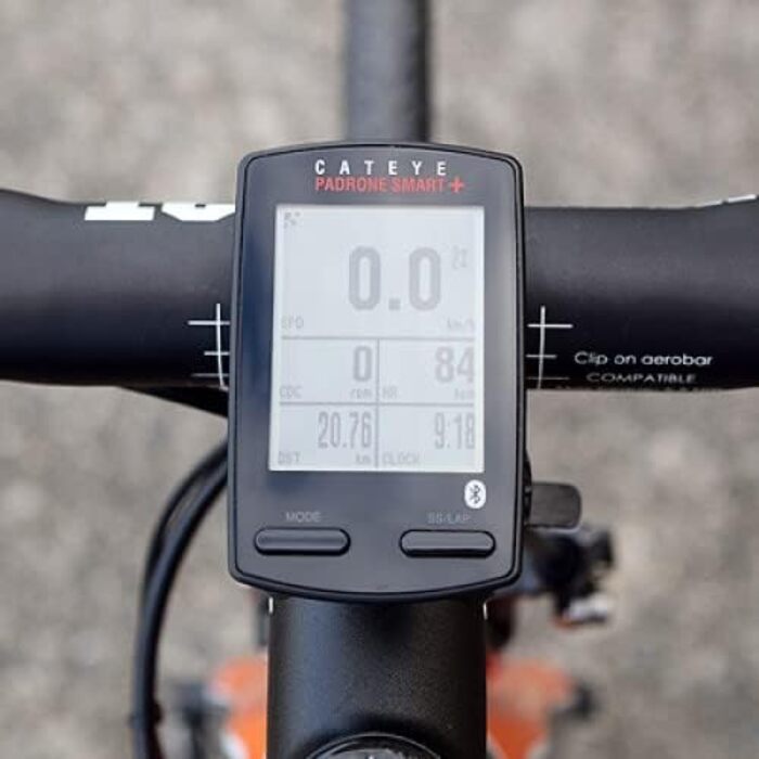 Велокомп’ютер Cateye Padrone Smart+ CC-SC100B, чорний, компактний