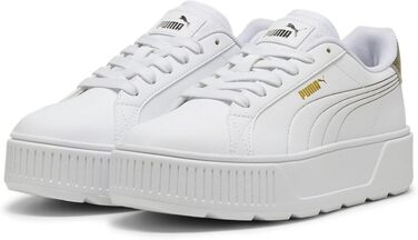 Жіночі кросівки Puma Karmen L біло-сріблясті з золотистими деталями, розмір 38.5 EU
