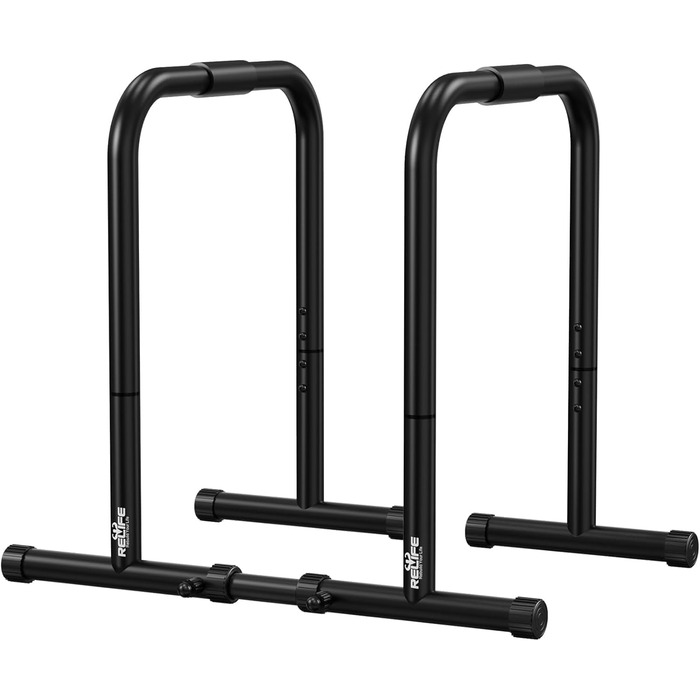 RELIFE Станція для віджимань та підтягувань, регульована висота, чорний - обладнання для калістеніки