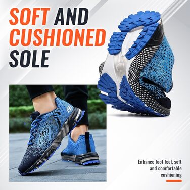 Чоловічі кросівки ASHION: спортивні, дихаючі, для бігу та повсякденного носіння (46 EU, A Blau)