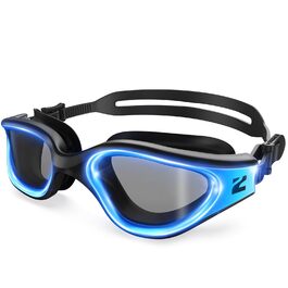 Окуляри для плавання ZIONOR G1 NAVA Anti-Fog (антизапітні), дорослі, унісекс, 100% UV-захист, чорно-сині