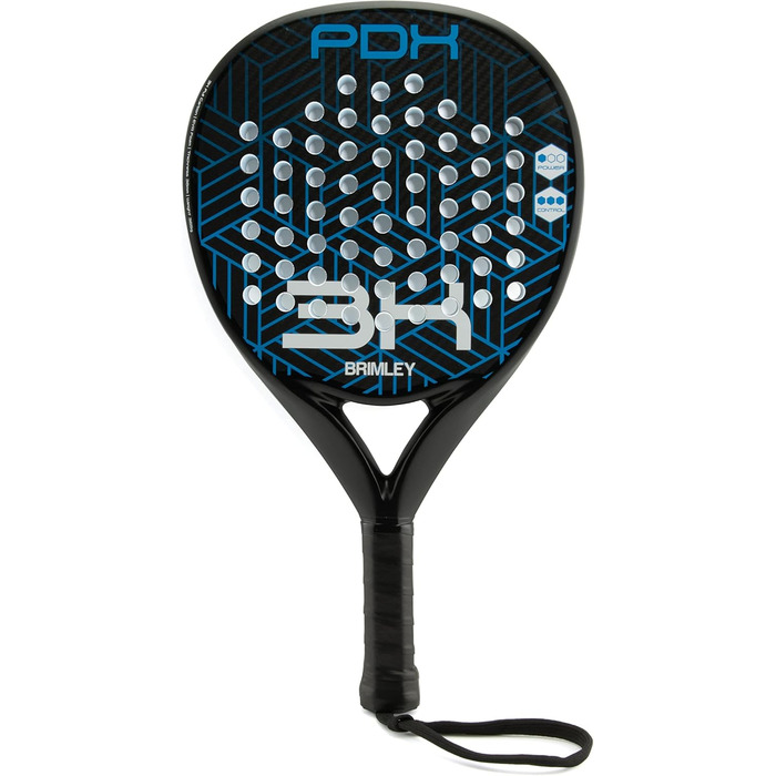 Ракетка для падел-тенісу Brimley Padelschläger Carbon PDX3K 3K-Carbon | Підходить для початківців та досвідчених гравців | 100% карбонова ракетка, Eva-наповнювач, зручна захисна сумка