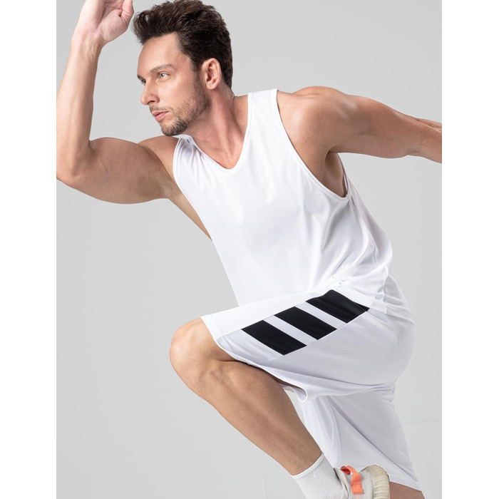 Шорти чоловічі спортивні Liberty Imports з сітки з кишенями, чорно-білі