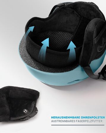 Шолом для лиж та сноуборду OutdoorMaster з OTG-маскою для дорослих, Matte Minze, розмір L (58-61 см)