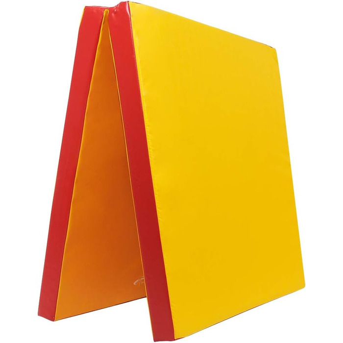 Складаний гімнастичний мат Grevinga Fun 200x100x8 см, жовто-червоний, RG35