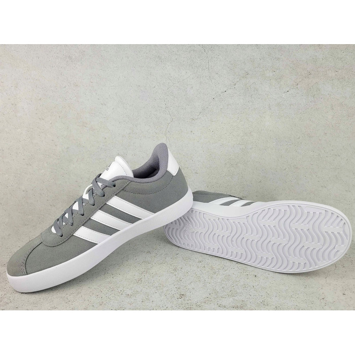 Кросівки Adidas VL Court 3.0 ID6314 шкіряні, сірі