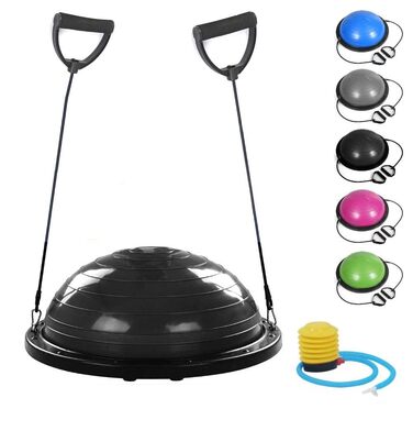 Фітбол для фітнесу, йоги, пілатесу та реабілітації | Діаметр 60 см | ABS, PVC, чорний