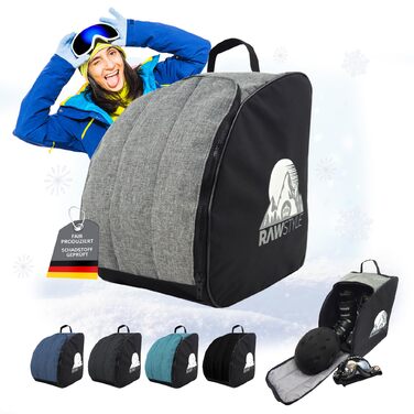 Чохол для лижних черевиків Rawstyle: рюкзак для лиж, черевиків, шолома, хард- та софт-боти, інлайни. Сірий, модель 3