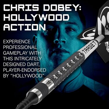 Дротики Target Chris Dobey Hollywood Action 90% Softdarts, м'який накінечник