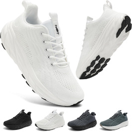 Кросівки для бігу та повсякденного носіння Unisex, білі, 37-46 EU. Зручні, з амортизацією, широка колодка, для фітнесу, тренувань, ходьби.