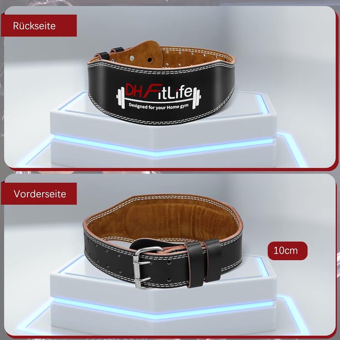 Пояс для важкої атлетики DH FitLife з м'якою підкладкою, фітнес-пояс для пауерліфтингу та кросфіту, тренувальний пояс для чоловіків і жінок