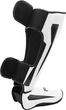 Шини для ніг FIVING MMA з захистом зап'ястя, регульовані, з підкладкою, для Муай Тай, Кікбоксингу та MMA, білі, XL