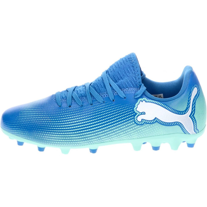 Дитячі футбольні черевики PUMA Unisex, розмір 32.5 EU, кольори Hyperlink Blue/Mint/Puma White