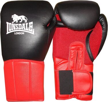 Боксерські рукавички Lonsdale Performer 16 унцій червоно-чорні