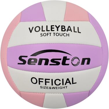 Волейбольний м'яч Senston, розмір 5, вологостійкий, з помпою, для пляжу та басейну, Mauve