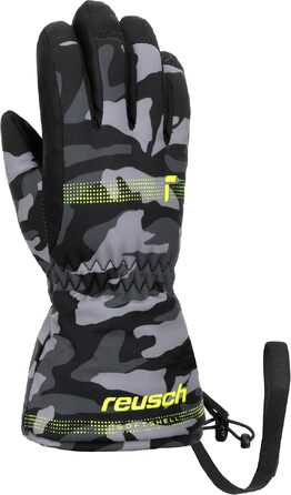 Дитячі зимові рукавички Reusch Maxi R-TEX XT водонепроникні та вітрозахисні для хлопчиків та дівчаток, чорно-камуфляжні, розмір III (3-4 роки)
