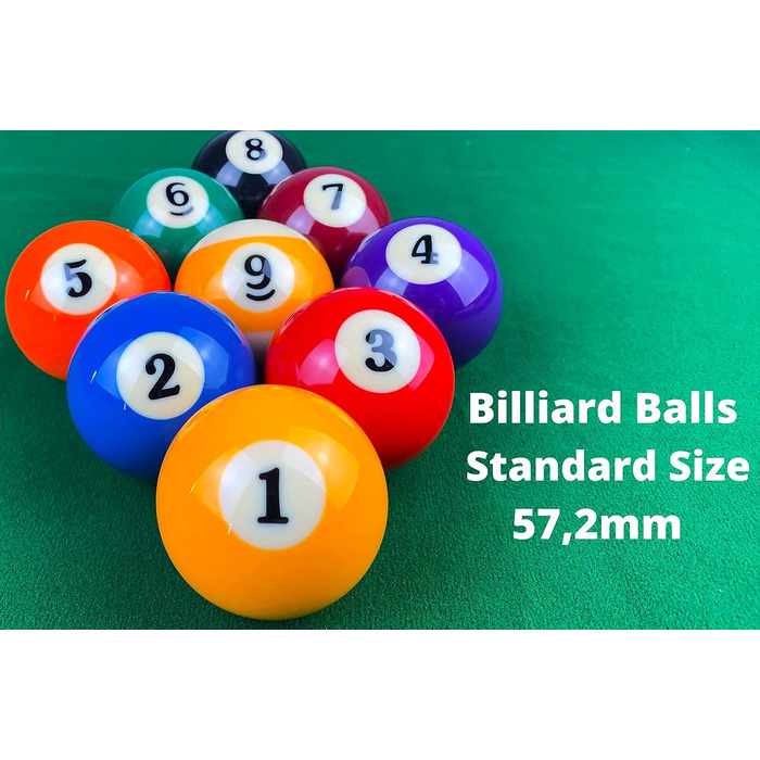Професійна коробка для більярдних куль, стандартного розміру, повний набір американських більярдних куль (16 кульок), 57,2 мм