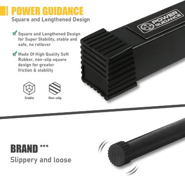 Бруси POWER GUIDANCE для віджимань, квадратні стійкі ніжки, регульована висота 77-98 см, для тренування всього тіла, жовті
