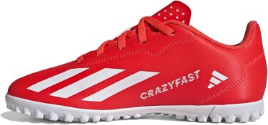 Бутси для футболу adidas X Crazyfast.4 Turf - унісекс, дитячі, розмір 5.5 US, кольори: Solar Red, White, Team Solar Yellow