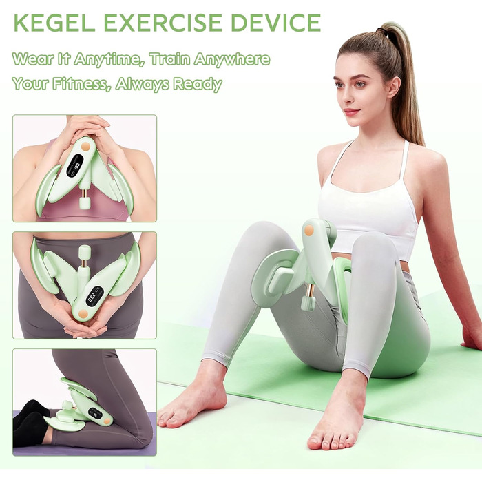 Тренування тазового дна для жінок: пристрій для зміцнення м'язів, регулювання ваги 7-16 кг, фітнес для дому, зелений