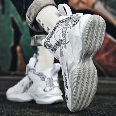 Баскетбольні кросівки для чоловіків та жінок. Легкі спортивні кросівки для ходьби, бігу та занять спортом. Зносостійкі, з антиковзкою підошвою. Розміри 36-45 EU, 38 EU. Кольори: білий, сірий.