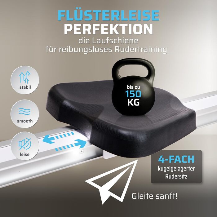 Гребний тренажер SportPlus для дому, складаний, з тихою магнітною системою опору, комп'ютер для тренувань, фітнес-обладнання для дому, Indoor гребний тренажер, сумісний з додатками