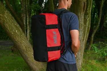 Водостійка сумка-рюкзак STEIN Metro 40 л, червона — трансформер з ПВХ-покриття, компресійними ременями та м'якими плечовими ременями