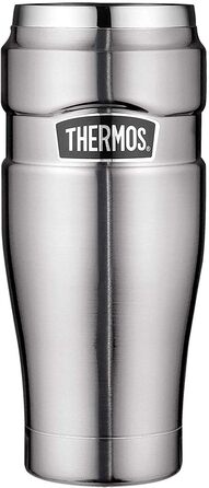 Термос і термочашка THERMOS Stainless King, нержавіюча сталь, 1,2 л + 470 мл, ізольовані, герметичні, для кави, підходять для посудомийки