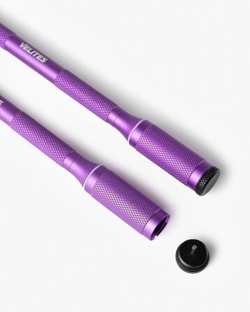 Скакалка Velites Cyclone Jump Rope: легка, преміум-дизайн, 360° система, знімний грип (фіолетова)