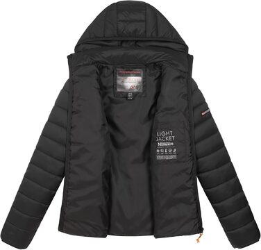 Чоловіча зимова куртка Geographical Norway: тепла, з підкладкою, легка, з капюшоном, чорна (S)