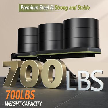 Регульована лава для тренажерного залу вдома, складана лава для занять спортом на 317,5 кг з 9 положеннями спинки, універсальна лава для жиму з можливістю нахилу та регулювання, з 2 еластичними стрічками