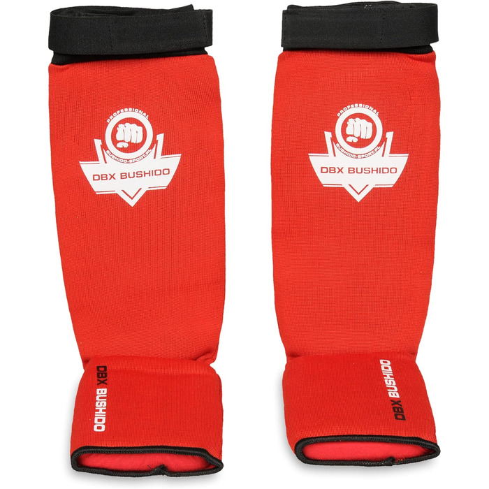 Захист гомілки DBX Bushido Sport Flexibler для тайського боксу, MMA та кікбоксингу, розмір M, червоний
