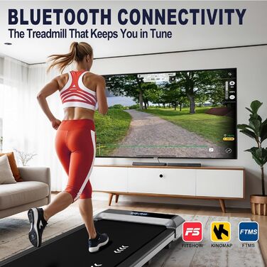 Бігова доріжка VOWVIT для дому 2-в-1, Walking Pad з LED-дисплеєм, дистанційним керуванням, 2.25HP, швидкість 1-6 км/год, гарантія 2 роки