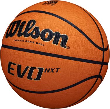 Баскетбольний м’яч Wilson EVO NXT FIBA, композитна шкіра, розмір 7, для залу, коричневий