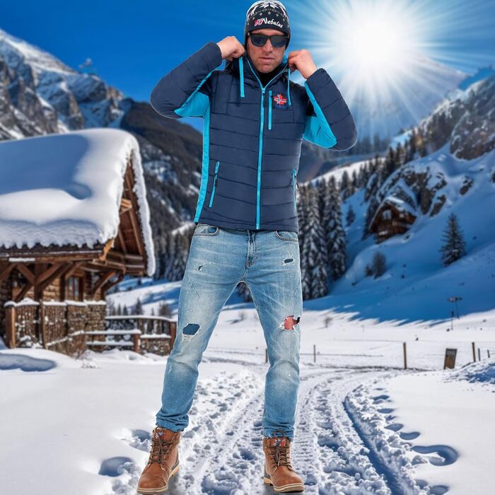 Чоловіча куртка Nebulus MERIK, тепла outdoor куртка, практична та універсальна куртка-перехідник та зимова куртка, колір: темно-синій