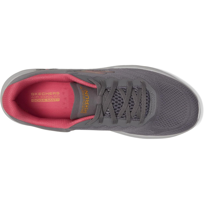 Кросівки Skechers Driven GO Run 7.0 для жінок (Сірий текстиль, кораловий декор)