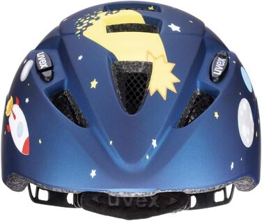 Дитячий велошолом uvex Kid 2 cc, темно-синій, ракета, 46-52 см