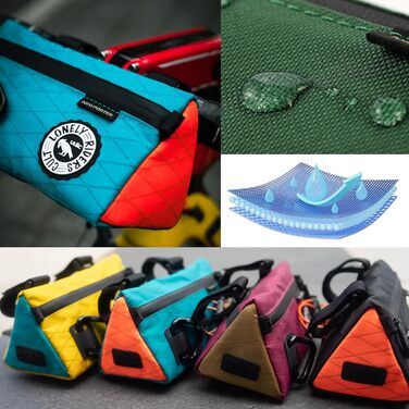 Велосипедна трикутна сумка Lenkertasche, водонепроникна, 1 л, 19x10x10 см, нейлон поліестер, для MTB, електровелосипедів, аксесуари для інструментів, телефону, гаманця