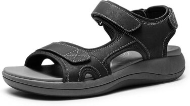 Сандалії жіночі DREAM PAIRS для трекінгу та ходьби, чорні, EVA-устілка, підошва TPR, регульовані ремінці (39 EU)