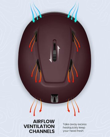 Шолом OutdoorMaster MIPS для катання на лижах та сноуборді, вентиляція, полікарбонат, EPS, червоний, S