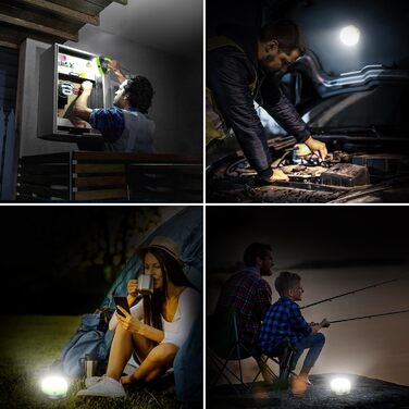 LED кемпінговий ліхтар Blukar: портативна ручна лампа з магнітом, 3 режими світла, водонепроникна для кемпінгу, походів та надзвичайних ситуацій