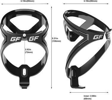 Тримач для напоїв на велосипед Gemful з пляшкою 750мл, BPA-free, для MTB, шосе, 4 шт. (Чорно-білий/Зелено-чорний)