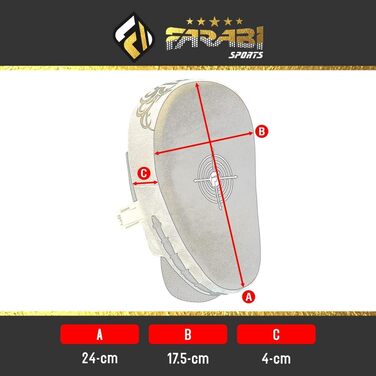 Пади Farabi Sports зігнуті з натуральної шкіри для боксу, ММА, муай-тай, кікбоксингу та єдиноборств