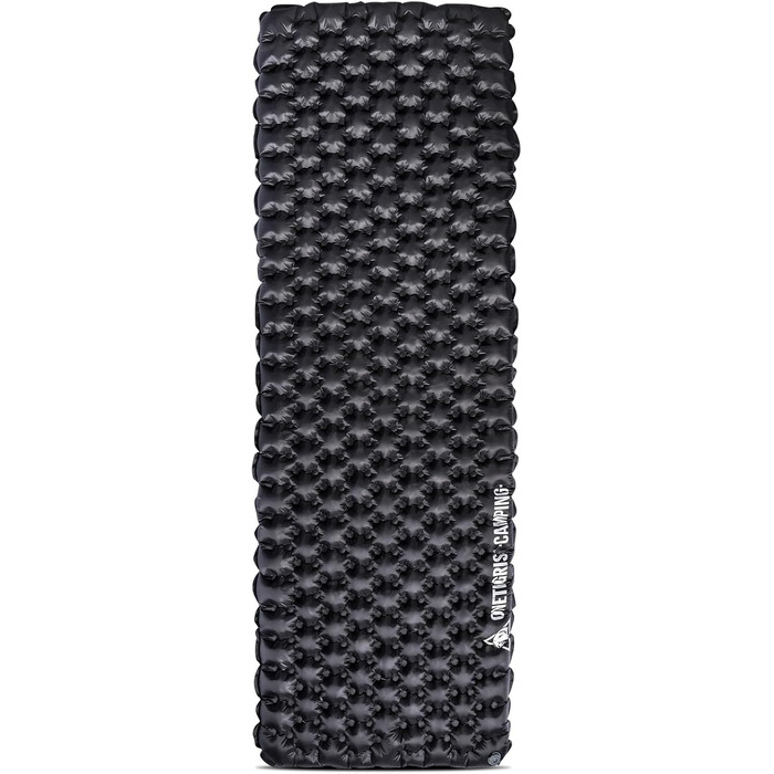 OneTigris Obsidian Isomatte: розкладний килимок для кемпінгу, 8 см товщини, Ultraleicht, для 1 особи, з насосом, для піших прогулянок та автотуризму (R-Value 5.2)